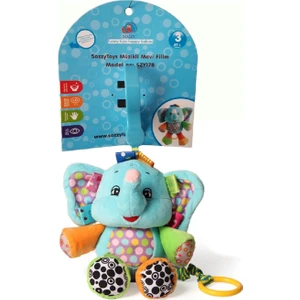 Sozzy Toys Bebek Peluş Müzikli Fil Oyuncak Polyester Yumuşak Dokulu Duyusal Gelişim İçin Güvenli