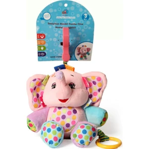 Sozzy Toys Müzikli Eğitici Fil Eğlenceli Peluş Bebek Oyuncağı 32 cm Renkli Tasarım