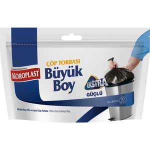 Büyük Boy Çöp Torbası Ekstra Güçlü 10 Adet