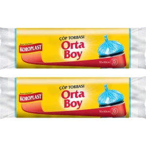 Orta Boy Çöp Torbası 15 Adet - 2'li