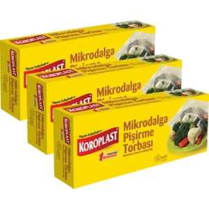 Mikrodalga Pişirme Torbası 24X21,5 cm 10 Adet - 3'lü