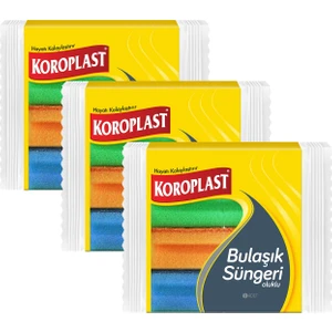Bulaşık Süngeri Oluklu 8 Adet - 3'lü