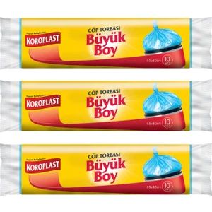 Büyük Boy Çöp Torbası 10 Adet - 3'lü