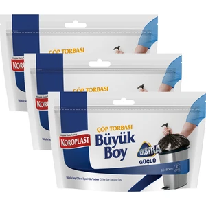 Büyük Boy Çöp Torbası Ekstra Güçlü 10 Adet - 3'lü