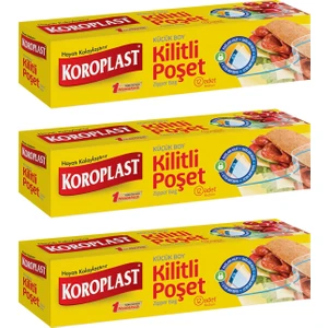 Kilitli Poşet Küçük Boy 19X25 cm 12 Adet - 3'lü