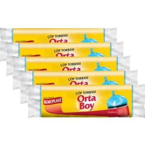 Orta Boy Çöp Torbası 20 Adet - 5'li