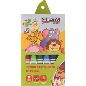 Jumbo Pastel Boya Yıkanabilir 12 Renk 14 mm 12'li Eğlenceli Çizim İçin