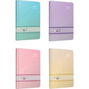 The Book Pastels Sert Kapak 120 Yp Kareli Defter 17 x 24 cm 4'lü