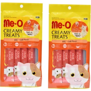 Me-O Creamy Treats Yengeçli Krem Kedi Ödülü 4 x 15 gr x 2