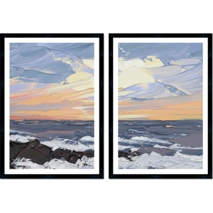 Dokulu Tablo Seti Çerçeveli 2li Set 105 x 70 cm