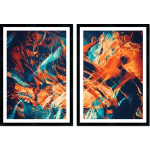 Dokulu Tablo Seti Çerçeveli 2li Set 105 x 70 cm