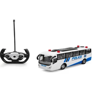 Uzaktan Kumandalı Işıklı Polis Otobüsü 30 cm Şarjlı