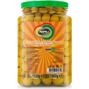Namlı Zeytinleri Edremit Çizik Yeşil Zeytin - 1 kg