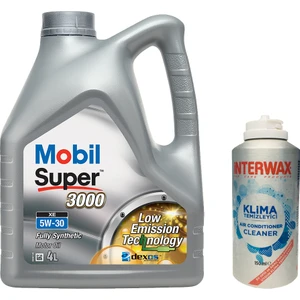 Super 3000 Xe 5W30 Motor Yağı 4 lt ( Üretim Yılı: 2023 ) + Interwax Klima Temizleyici