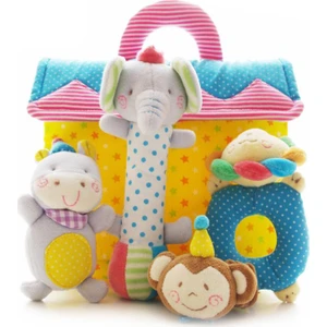 Sozzy Toys Peluş Oyuncak Seti Hayvan Temalı Yumuşak 24x28 cm 5 Parça Eğitici