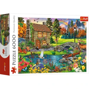 Cottage In The Mountains Puzzle 6000 Parça
