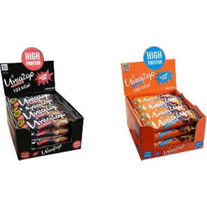 UNIQ2GO Power Midi 16'lı Kutu +  UNIQ2GO Light Midi 16'lı Kutu %100 Naturel Proteinli Bar - 32 Adet