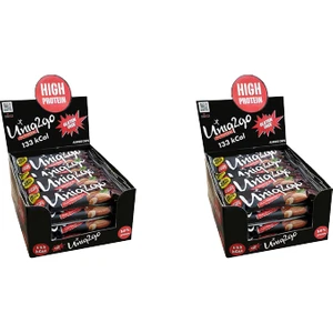 UNIQ2GO Power Midi 16'lı Kutu 2x Kutu %100 Naturel Badem Parçacıklı Proteinli Bar Kutu Içi Adet 38 gr