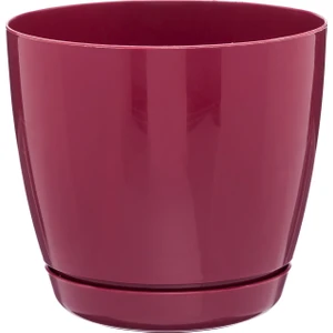 Floris Saksı Tabaklı 14 cm,1, 5 Lt Bordo