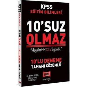 Yargı Yayınevi 2020 KPSS Eğitim Bilimleri 10'Suz Olmaz Tamamı Çözümlü 10 Deneme