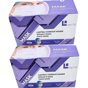 Telli Cerrahi Maske 50'li 2 Kutu