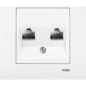 Viko Karre Beyaz İkili Nümeris Cat3 Çerçeve Hariç
