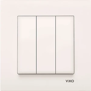 Viko Karre/Meridian Krem Üçlü Anahtar Mekanizma Çerçeve Hariç