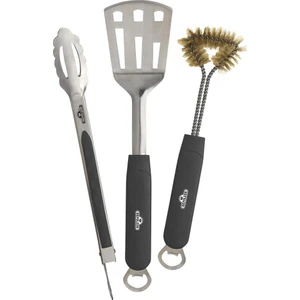 Üçlü Set - Spatula, Maşa, Temizleme Fırçası Paslanmaz Çelik