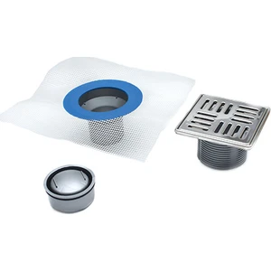 Q70 Alttan Çıkışlı Sürme Yalıtım Uyumlu 15X15 Paslanmaz Çerçeveli Sulu Susuz Kokuönleyicili Takım Süzgeç