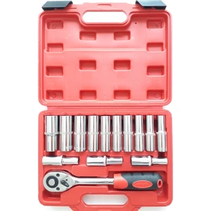 Lokma Takımı Solid 14 Parça 1/2" 6 Köşe Derin Lokma Takımı