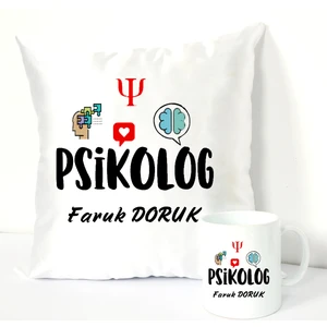 Nil Hediye Psikolog Kupa Bardağı ve Dekoratif Kırlenti