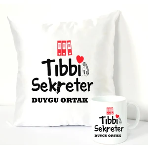 Nil Hediye Tıbbi Sekreter Kupa Bardağı ve Dekoratif Kırlenti