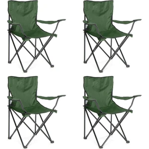 Katlanır Çantalı Kamp Sandalyesi ( Rejisör Koltuk ) 4 Lü Set Yeşil