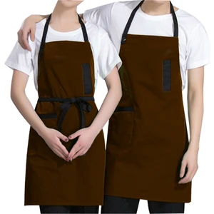 Medusa Forma Askılı Önlük Şef Barista Aşçı Kuaför Tattoo Garson Önlüğü Kahverengi