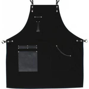 Medusa Forma Askılı Önlük Şef Barista Aşçı Kuaför Tattoo Garson Önlüğü Siyah
