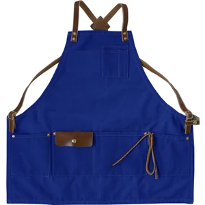 Medusa Forma Askılı Önlük Şef Barista Aşçı Kuaför Tattoo Garson Önlüğü Saks Mavisi