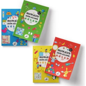 Dikkatini Geliştir, Zekanı Güçlendir ve Eğlen -  6 - 7 Yaş - 4 Kitap