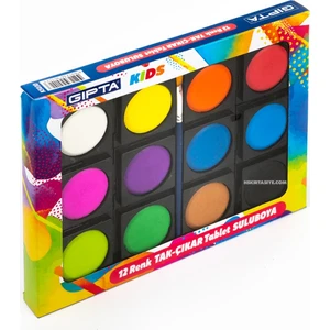 K5030 Sulu Boya -Tak Çıkart Tablet 45 mm - 12 Renk