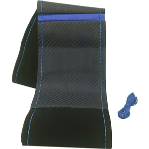 Oto Direksiyon Kılıfı Alcantra Karbon Mavi Dikişli