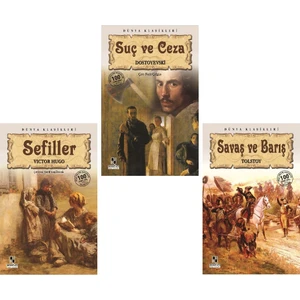 Savaş ve Barış - Suç ve Ceza - Sefiller Set 3 Kiap