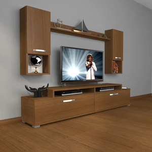 Ekoflex 5da Mdf Tv Ünitesi Tv Sehpası Naturel Ceviz
