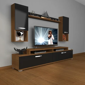 Ekoflex 5da Slm Tv Ünitesi Tv Sehpası Ceviz Siyah
