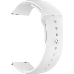 Case Street  Amazfit Bip Kordon Mat Düz Renkli Silikon Beyaz