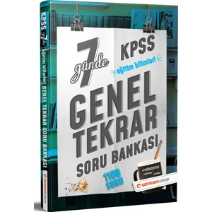 Uzman Kariyer Yayınları KPSS Eğitim Bilimleri 7 Günde Genel Tekrar Soru Bankası