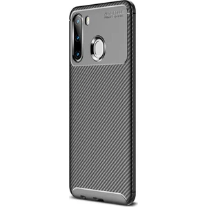 Samsung Galaxy A21 Kılıf Negro Karbon Dizayn Silikon Siyah