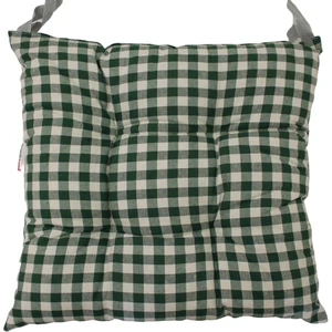 Tropik Home Yeşil Renk Pufidik Silikon Dolgulu Çökme Yapmaz 40 x 40 cm Kare Sandalye Minderi