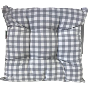 Tropik Home Gri Renk Pamuklu Dolgulu Pofuduk 40 x 40 cm Kare Sandalye Minderi