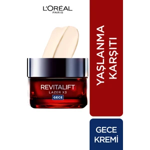 L'Oréal Paris Revitalift Lazer X3 Yoğun Yaşlanma Karşıtı Gece Bakım Kremi