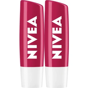 NIVEA Kiraz Dudak Bakım Kremi ve Dudak Parlatıcı 4,8 Gr x 2 Adet, 24 Saat Nemlendirme ve Işıltılı Dudaklar