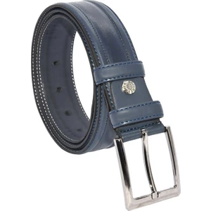 Lacivert Suni Deri Desenli Model 3.5 cm Klasik Kemer - 8045-61